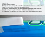 SUP Paddleboard / Windsurf Board Rail Tape by MBC Technical Transparent Laser Cut how to fit guide