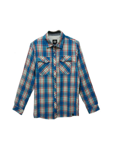 animal cl5sg126 long sleeved shirt mid blue mens