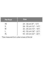 Crewsaver Pet Float Size Chart