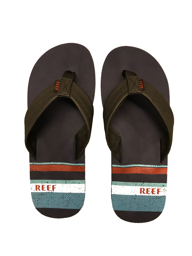 Reef Waters Navy/Stripe Mens Flip Flops Reef Waters Navy/Stripe Mens Flip Flops