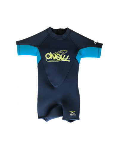 O'neill Toddler Reactor Shorty 2mm Summer Wetsuit Light Blue Navy
