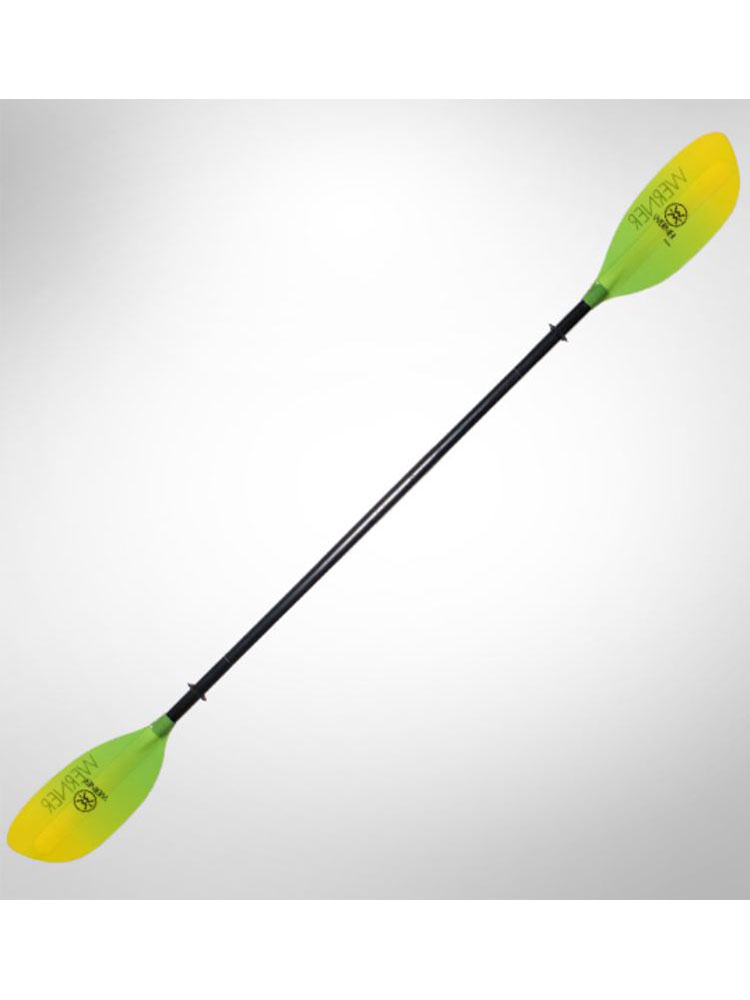 Untitled-1 Werner Paddle 2 Part Adjustable Shuna STR Glass Kayaking Paddle 210, 215cm - Citrus - Image 1