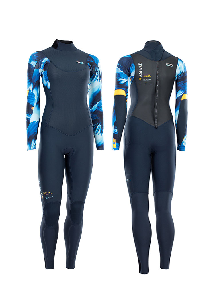 2021 ION Amaze Amp Semidry 5/4mm Back Zip Womens Wetsuit - Blue Capsule - 48213-4506 ION Amaze Amp Semidry 5/4mm Back Zip Womens Wetsuit - Blue Capsule - 48213-4506 - MEDIUM ONLY - Image 1