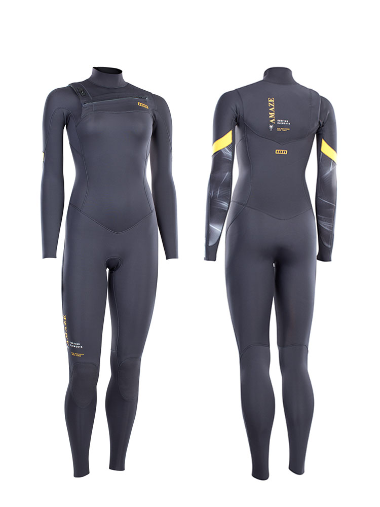 2021 ION Amaze Core Semidry 5/4mm Front Zip Womens Wetsuit - Steel Grey - 48213-4535 ION Amaze Core Semidry 5/4mm Front Zip - Steel Grey Extra Small Only! - Image 1