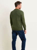Brakeburn Khaki Crew Neck Jumper - Image 2