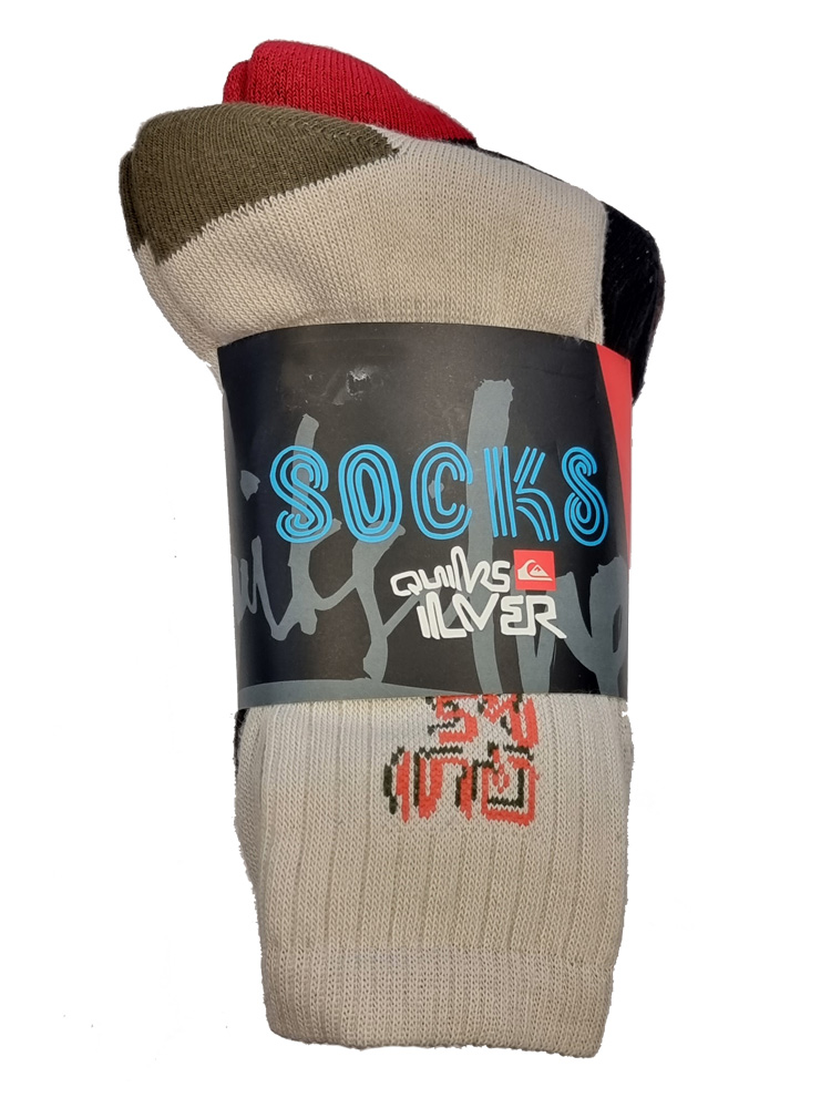 Quiksilver Socks Thick Front View Quiksilver Socks Thick Front View