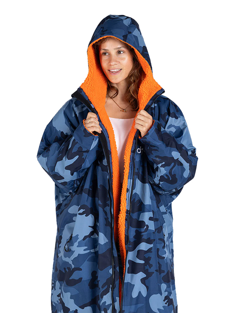 dryrobe Advance Long Sleeve - Blue Camo Orange dryrobe Advance Long Sleeve - Blue Camo Orange