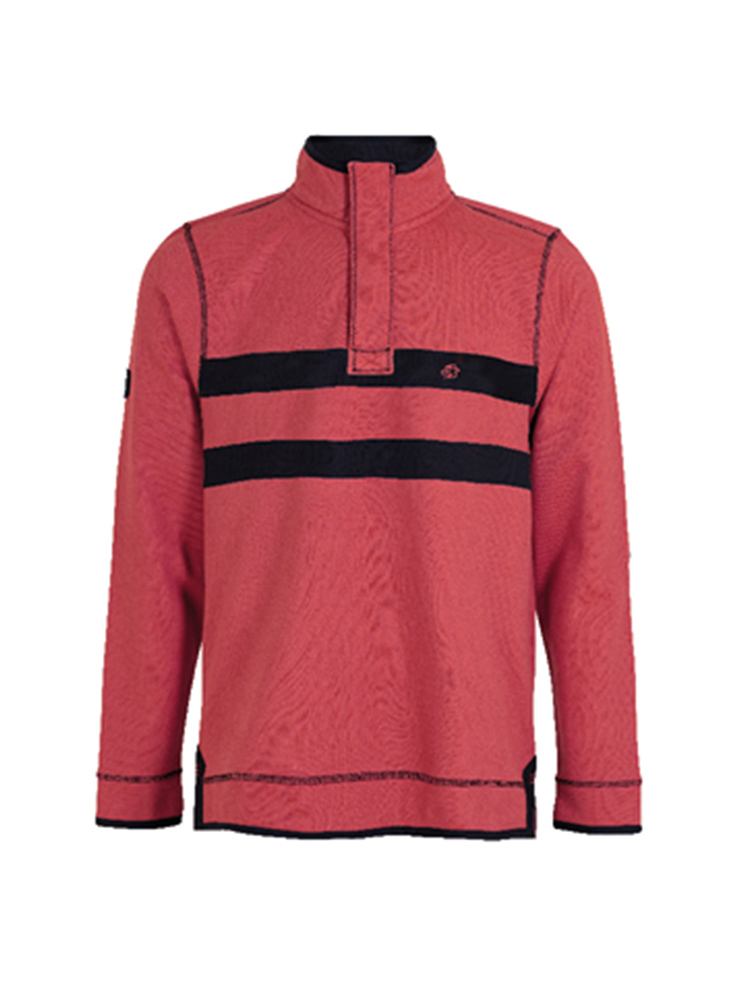 Brakeburn Pique Quater Zip - Red Brakeburn Pique Quater Zip - Red