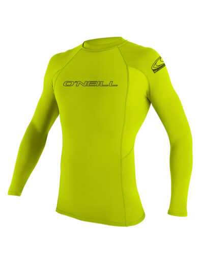 O'Neill Basic Skins L/S Rash Guard - Lime