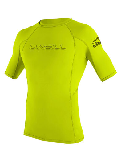 O'Neill Basic Skins S/S Rash Guard - Lime