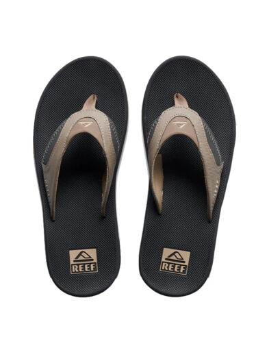 Reef Fanning Mens Flip Flops - Fossil/Raven