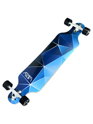 Atom Drop Through Longboard - 40 Inch (Blue Geo)