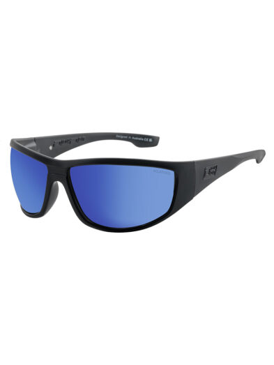 Dirty Dog Sunglasses Vampire (M) Satin Black | Grey/Blue Mirror Polarised - 53832