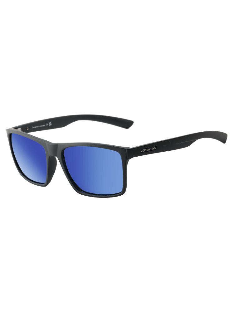 Dirty-Dog-Sunglasses-53540-Volcano Dirty Dog Sunglasses Volcano Satin Black Frame | Grey/Blue Mirror Polarised Lens - 53540 - Image 1