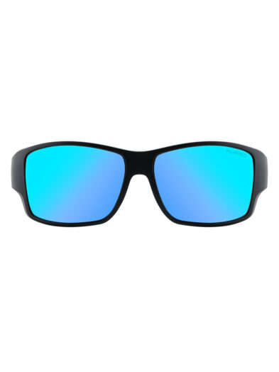 Dirty Dog Sunglasses Hoodoo Black Frame | Ice Blue Mirror Polarised Lens - 53799
