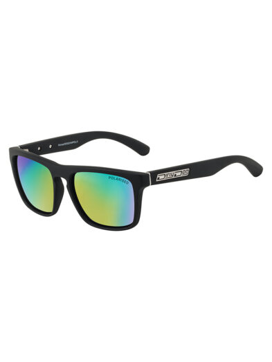 Dirty Dog Sunglasses Monza Satin Black Frame Grey Polarised Lens - 53406